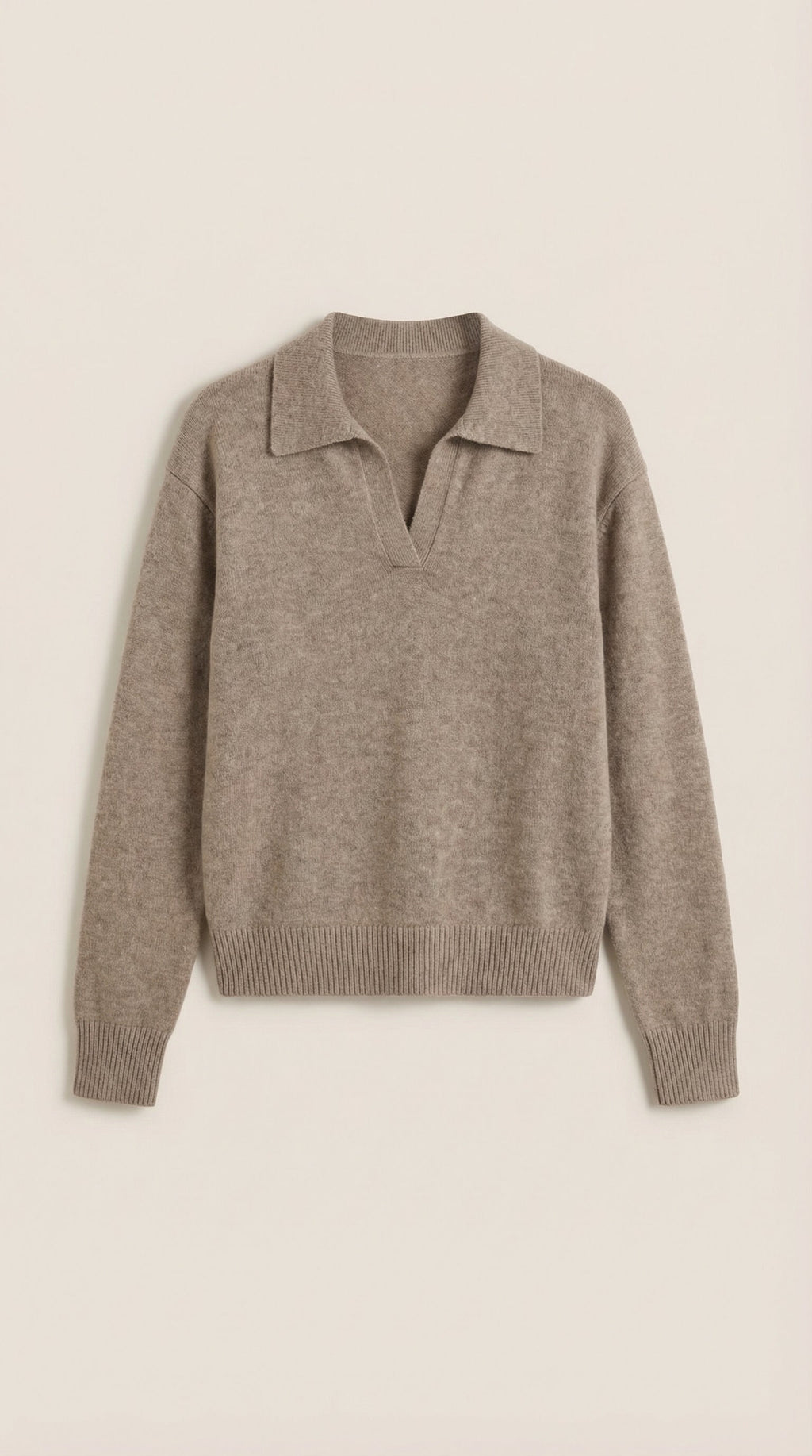 Margaret Casual V-Neck Polo Sweater