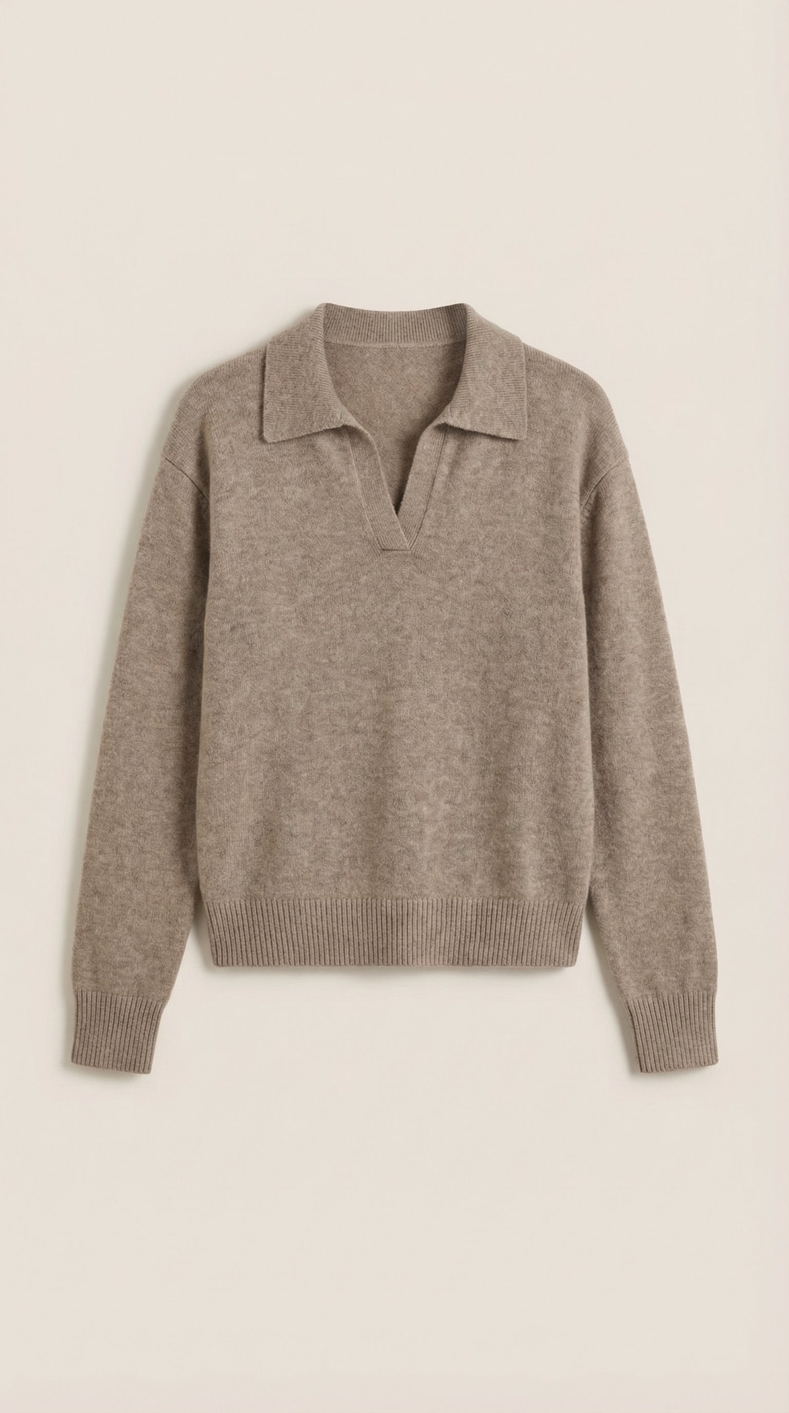 Margaret Casual V-Neck Polo Sweater