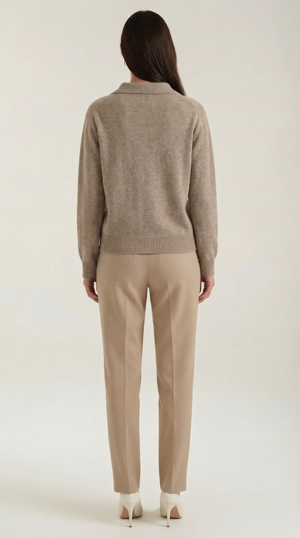 Margaret Casual V-Neck Polo Sweater