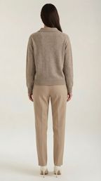 Margaret Casual V-Neck Polo Sweater