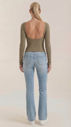 Marian Scoop Neck Long Sleeve Top