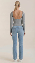 Marian Scoop Neck Long Sleeve Top