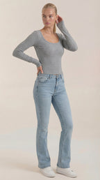 Marian Scoop Neck Long Sleeve Top