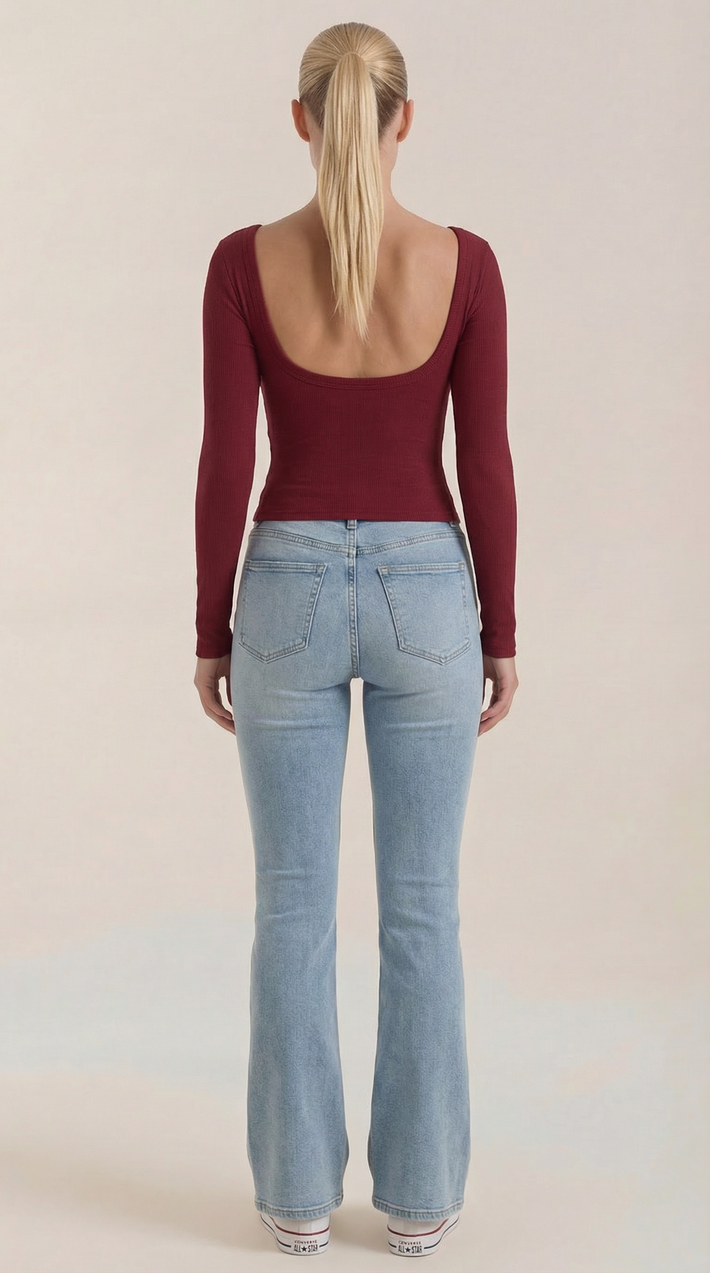Marian Scoop Neck Long Sleeve Top