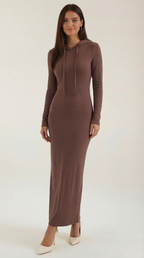 Marilyn Hooded Bodycon Maxi Dress