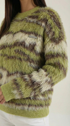 Melanie Long Sleeve Patterned Sweater