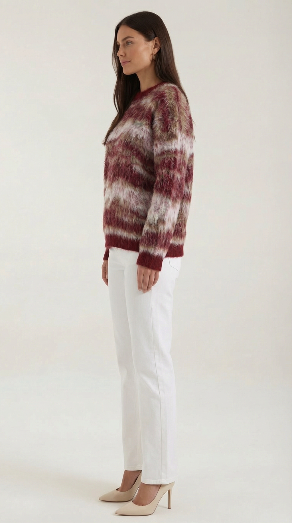 Melanie Long Sleeve Patterned Sweater