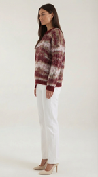 Melanie Long Sleeve Patterned Sweater