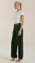 Nadine Velvet Wide Leg Pants