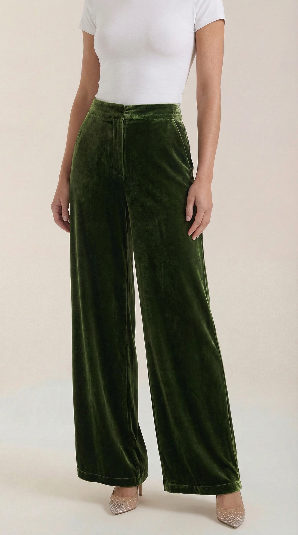 Nadine Velvet Wide Leg Pants