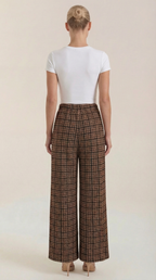 Naomi Plaid Wide Leg Pants