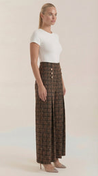 Naomi Plaid Wide Leg Pants