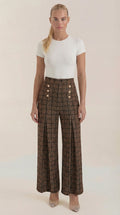 Naomi Plaid Wide Leg Pants