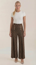 Naomi Plaid Wide Leg Pants