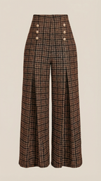 Naomi Plaid Wide Leg Pants