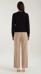 Norma Asymmetric Button Wool Top