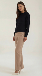 Norma Asymmetric Button Wool Top