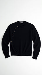 Norma Asymmetric Button Wool Top