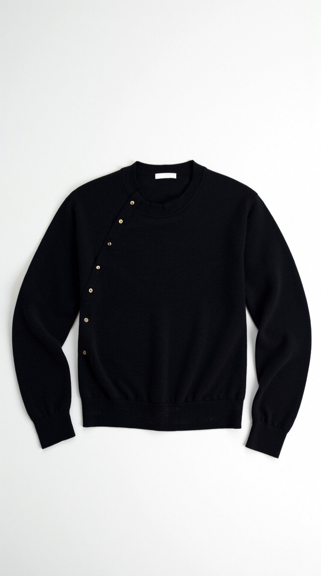 Norma Asymmetric Button Wool Top
