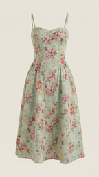 Odette Corset Midi Dress