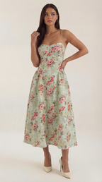 Odette Corset Midi Dress