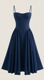 Odette Corset Midi Dress