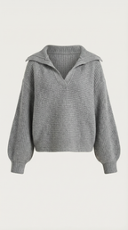 Pauline Collared Chunky Knit Sweater