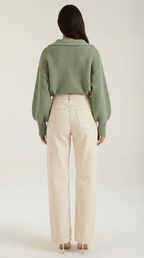 Pauline Collared Chunky Knit Sweater