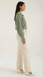 Pauline Collared Chunky Knit Sweater