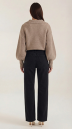 Pauline Collared Chunky Knit Sweater