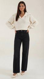 Pauline Collared Chunky Knit Sweater