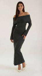 Quinlan Maxi Off-Shoulder Bodycon Dress