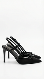 Rebecca Satin Bow Court Heels