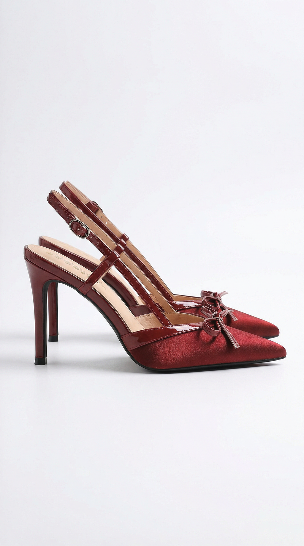 Rebecca Satin Bow Court Heels