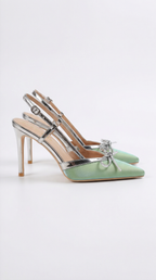 Rebecca Satin Bow Court Heels