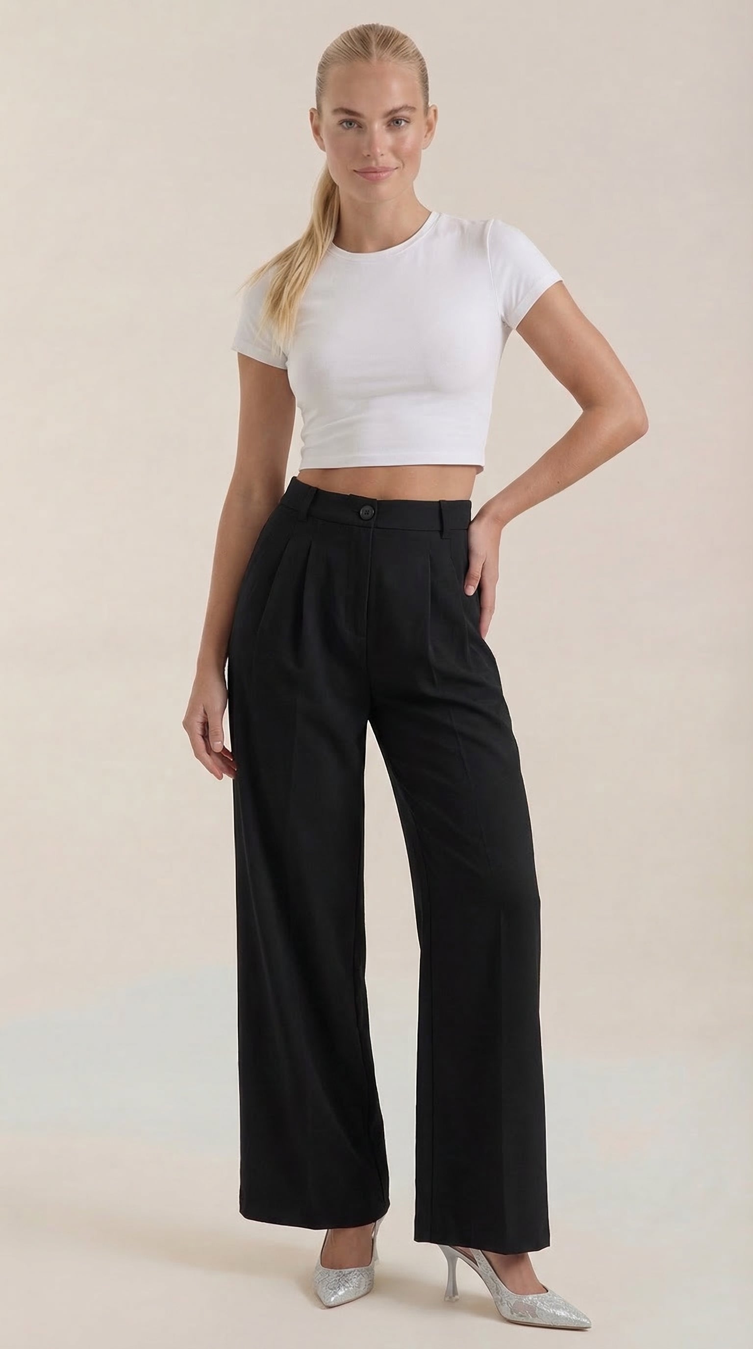 Rebecca Wide-Leg Office Trousers