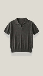 Rita Knitted Short-Sleeved Polo Top