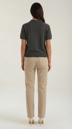 Rita Knitted Short-Sleeved Polo Top