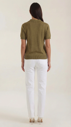 Rita Knitted Short-Sleeved Polo Top