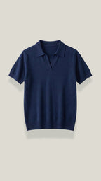 Rita Knitted Short-Sleeved Polo Top