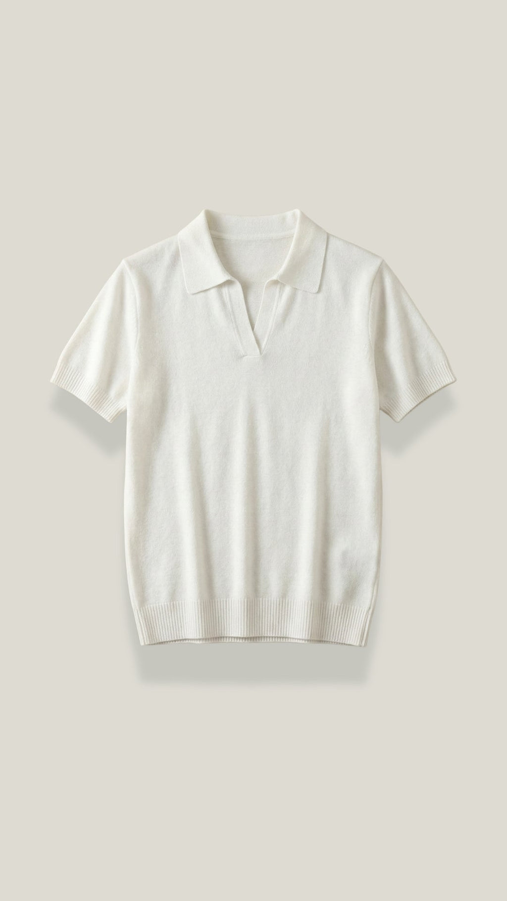 Rita Knitted Short-Sleeved Polo Top