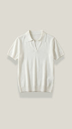 Rita Knitted Short-Sleeved Polo Top