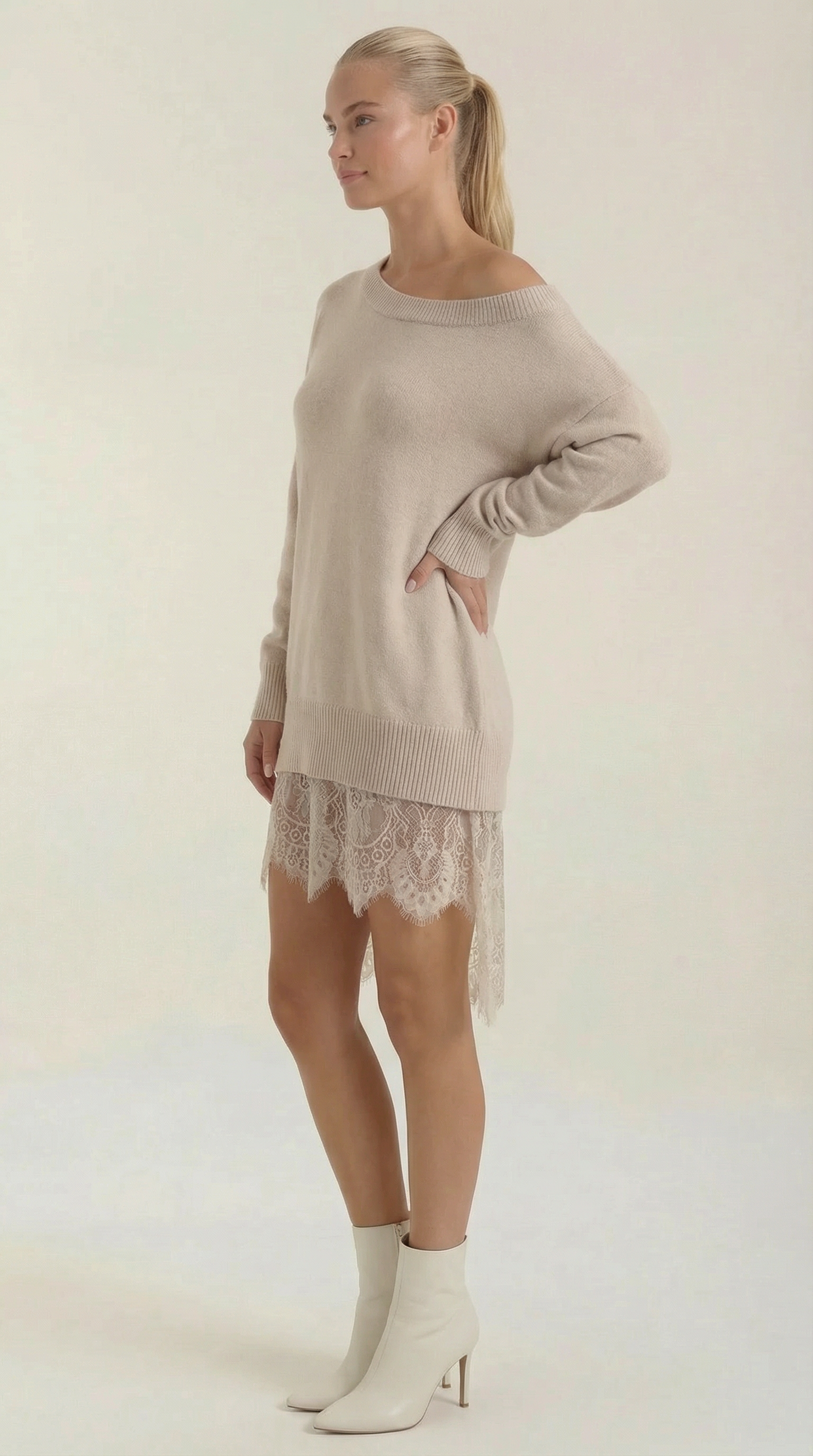 Rosemary Lace Hem Dress