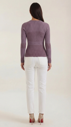 Samantha Ribbed Long-Sleeve Top