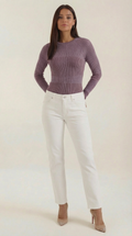 Samantha Ribbed Long-Sleeve Top