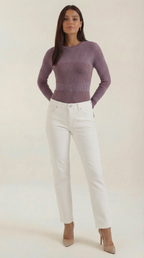 Samantha Ribbed Long-Sleeve Top