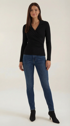 Sara Wrap Knit Sweater