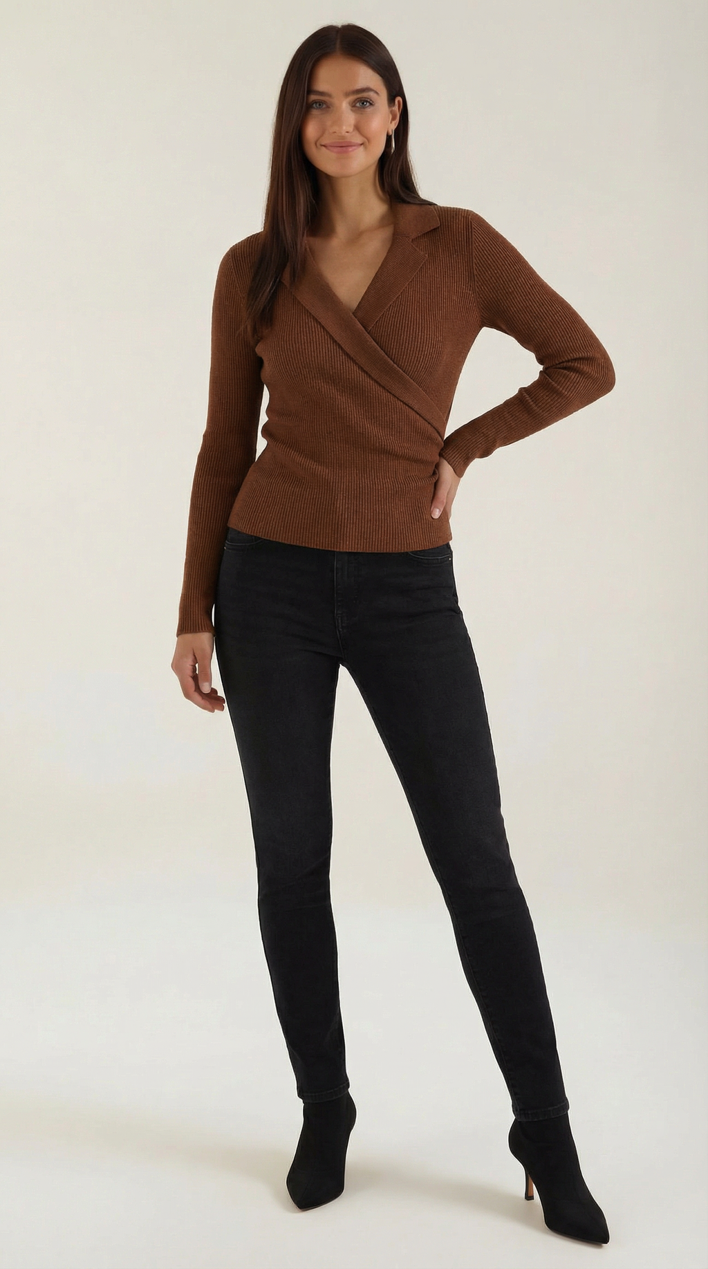 Sara Wrap Knit Sweater