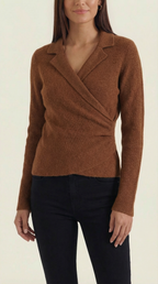 Sara Wrap Knit Sweater