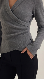Sara Wrap Knit Sweater